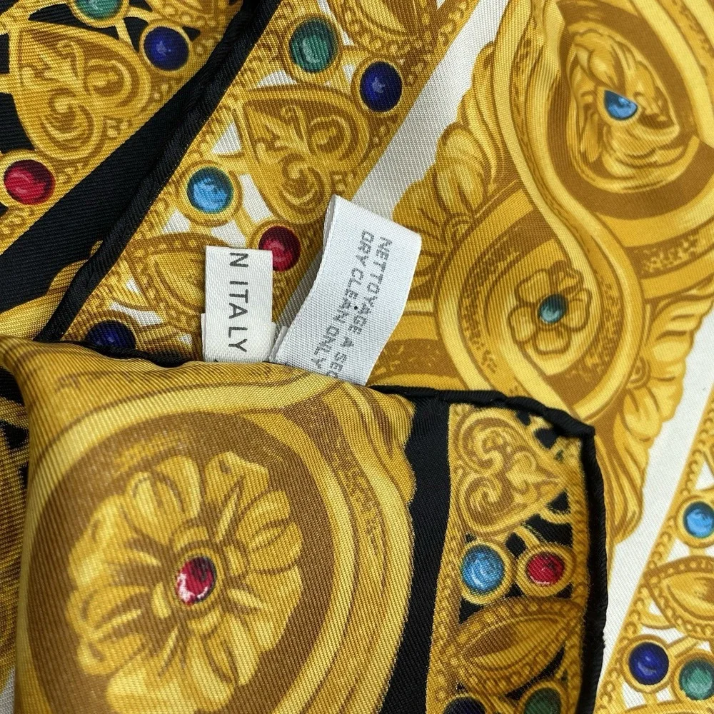 100%‎ Silk Christian Dior Scarf Square Made In Italy